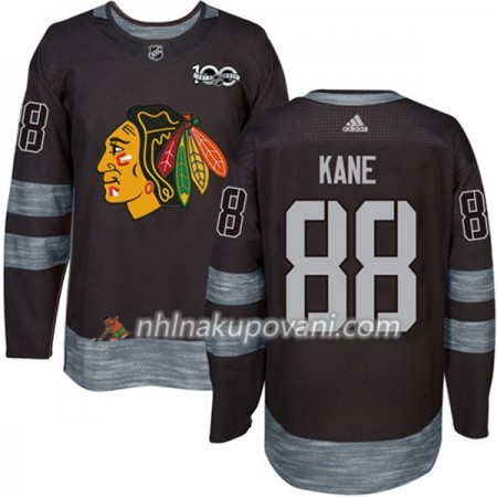 Chicago Blackhawks Dresy Patrick Kane 88 1917-2017 100th Anniversary Adidas Černá Authentic - Pánské
